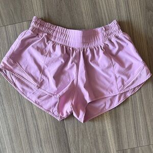 Lululemon Pink/Purple Running Shorts Elastic Waist Athletic Shorts Size 0